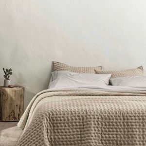 Casaluna Cashmere Blend King Quilt in Dark Sand
